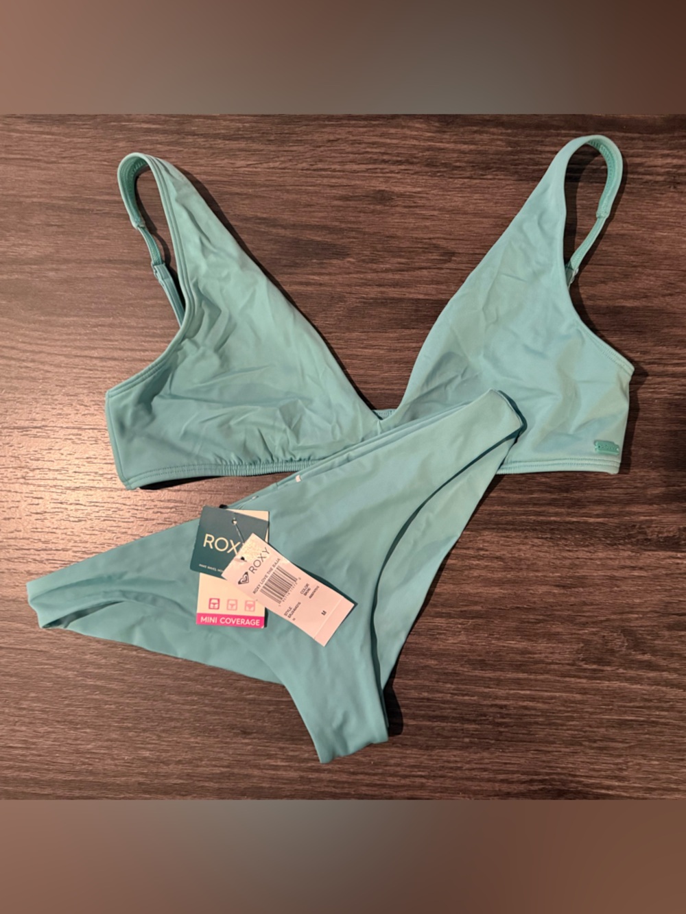 Roxy Aqua Two-Piece Bikini Set L/M
